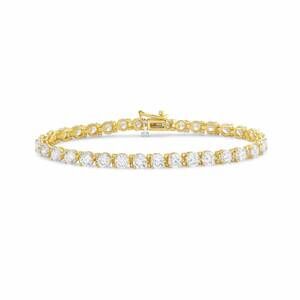 NEW DIANA M JEWELS women's round lab-grown diamond tennis bracelet (9.00 ct) - e